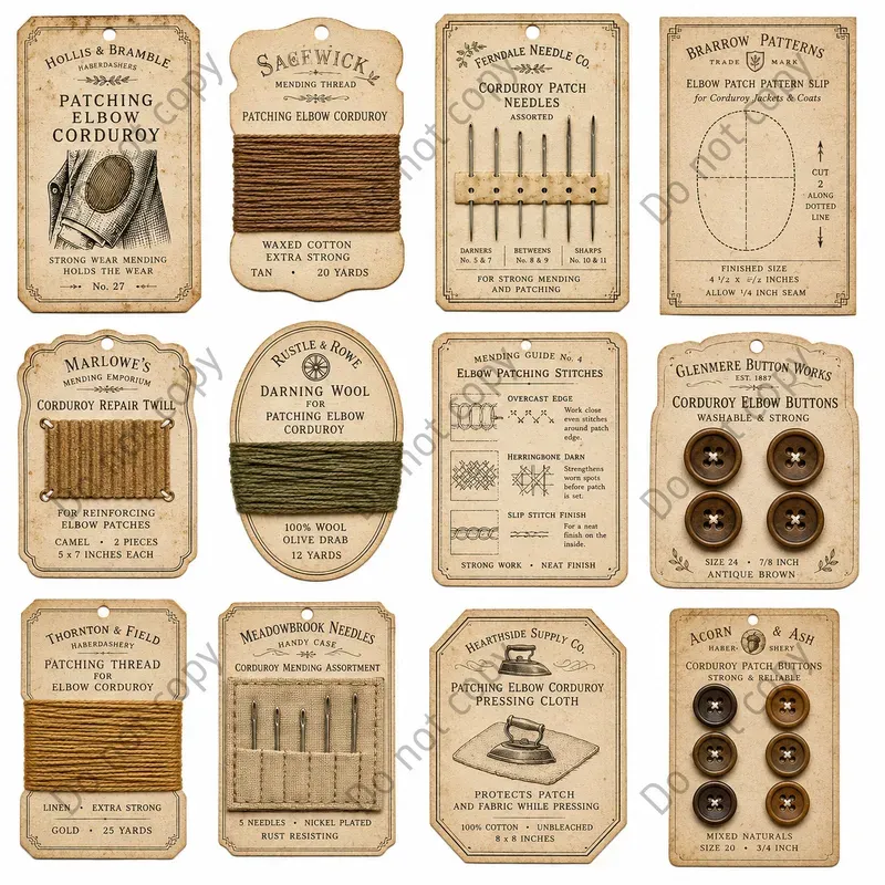 Autumn Mending Basket Ephemera