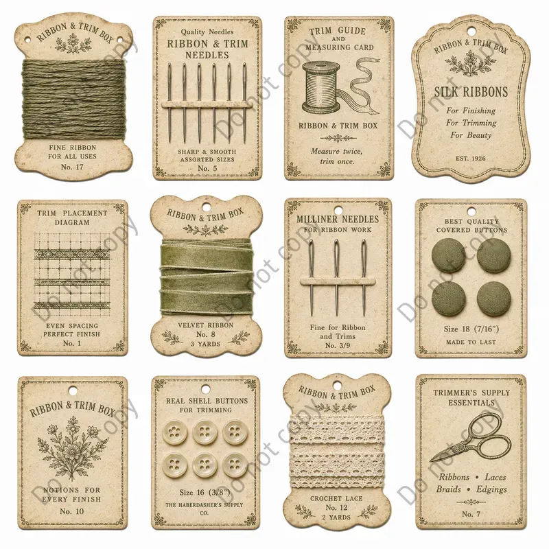 Autumn Mending Basket Ephemera