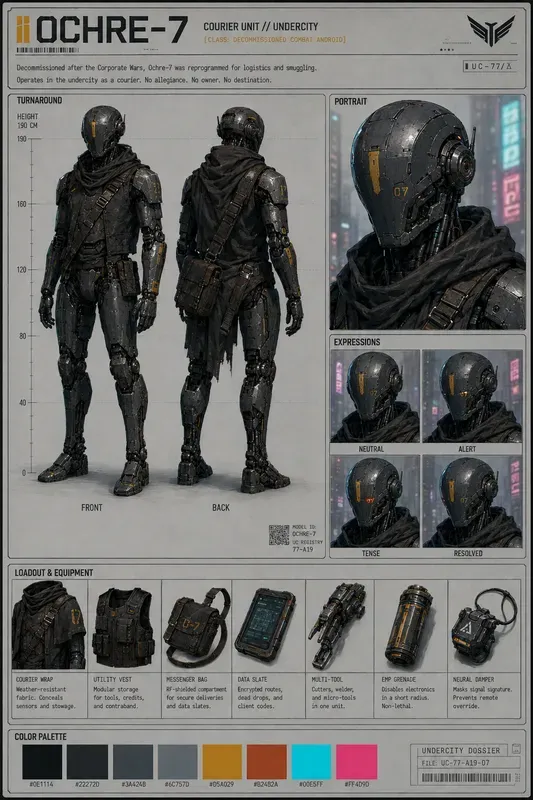 Character Blueprint Reference Sheets