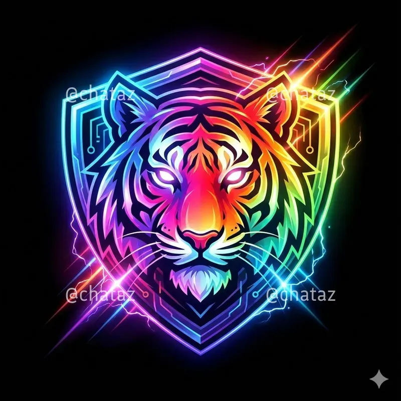 Neon Spectrum Animal Emblem Logos