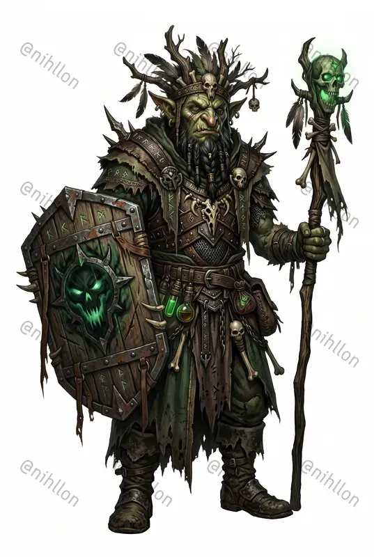 Detailed Dark Fantasy Character Art