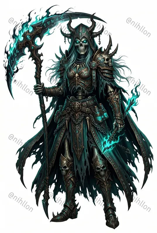 Detailed Dark Fantasy Character Art