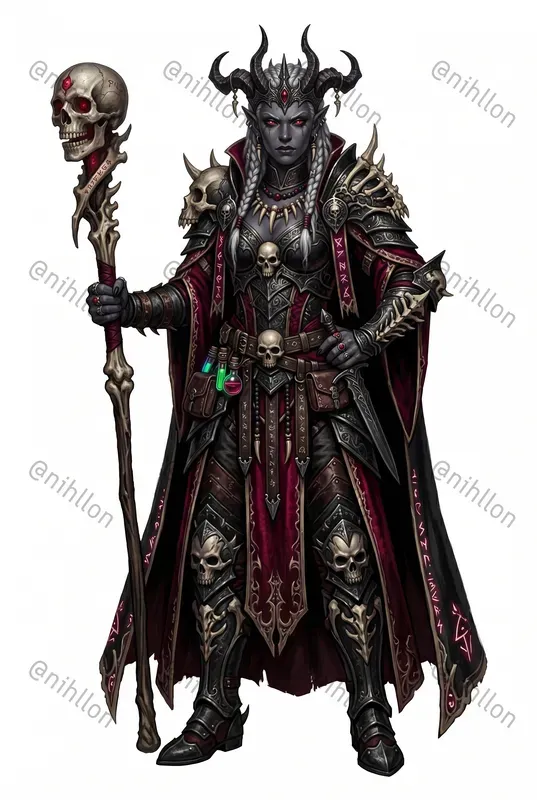 Detailed Dark Fantasy Character Art