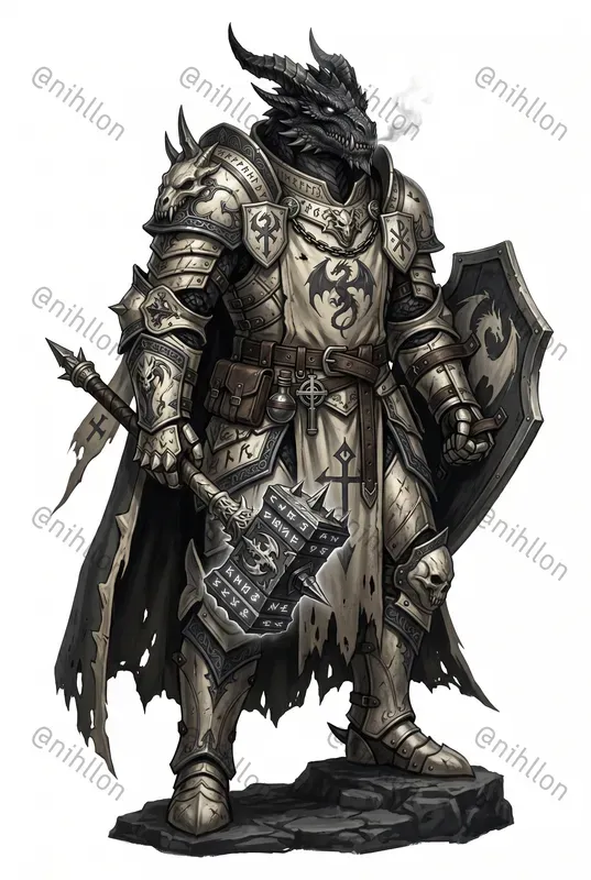Detailed Dark Fantasy Character Art