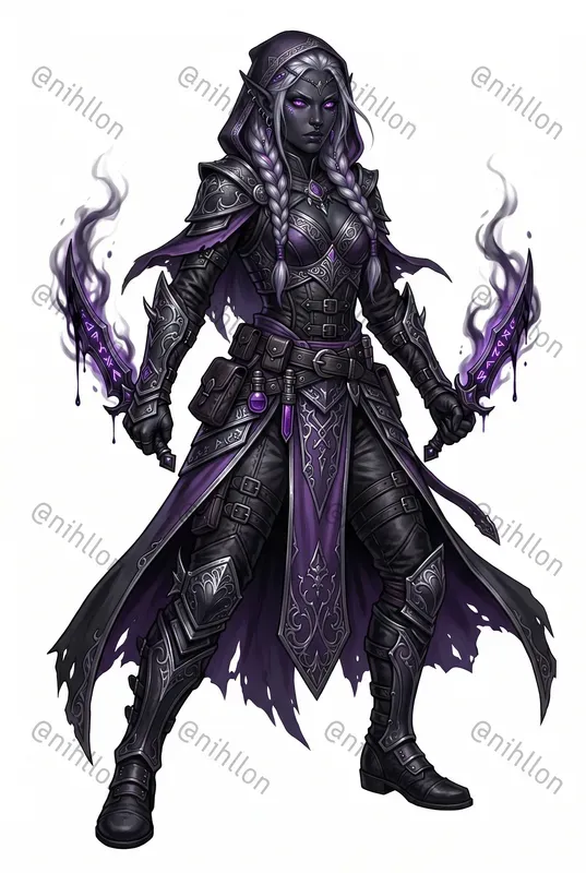 Detailed Dark Fantasy Character Art