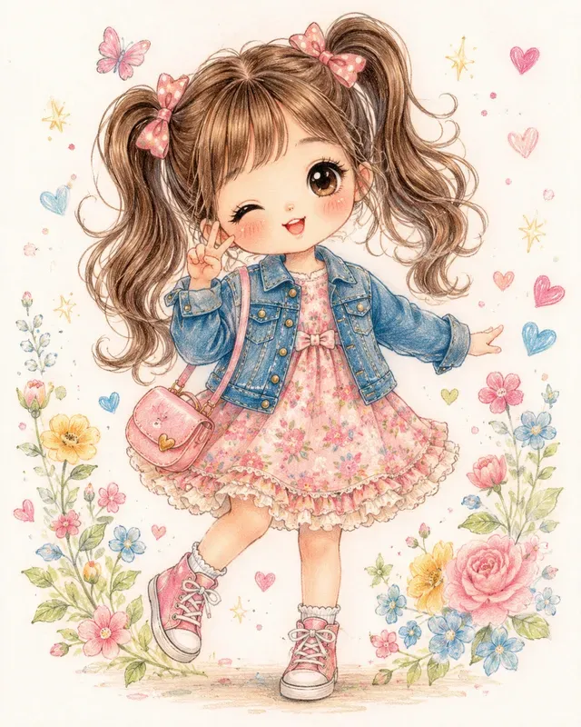 Adorable Fashion Doll Art