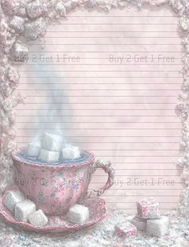 Seaside Steampunk Girl Plain Papers