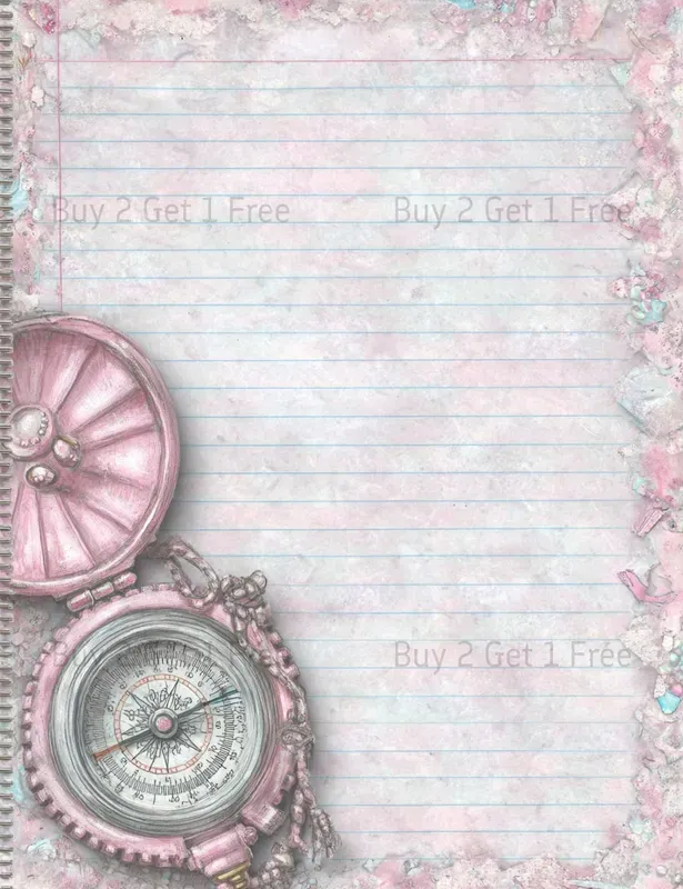 Seaside Steampunk Girl Plain Papers