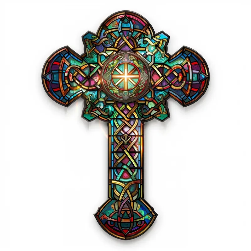 Luminous Catholic Stained Glass Stickers