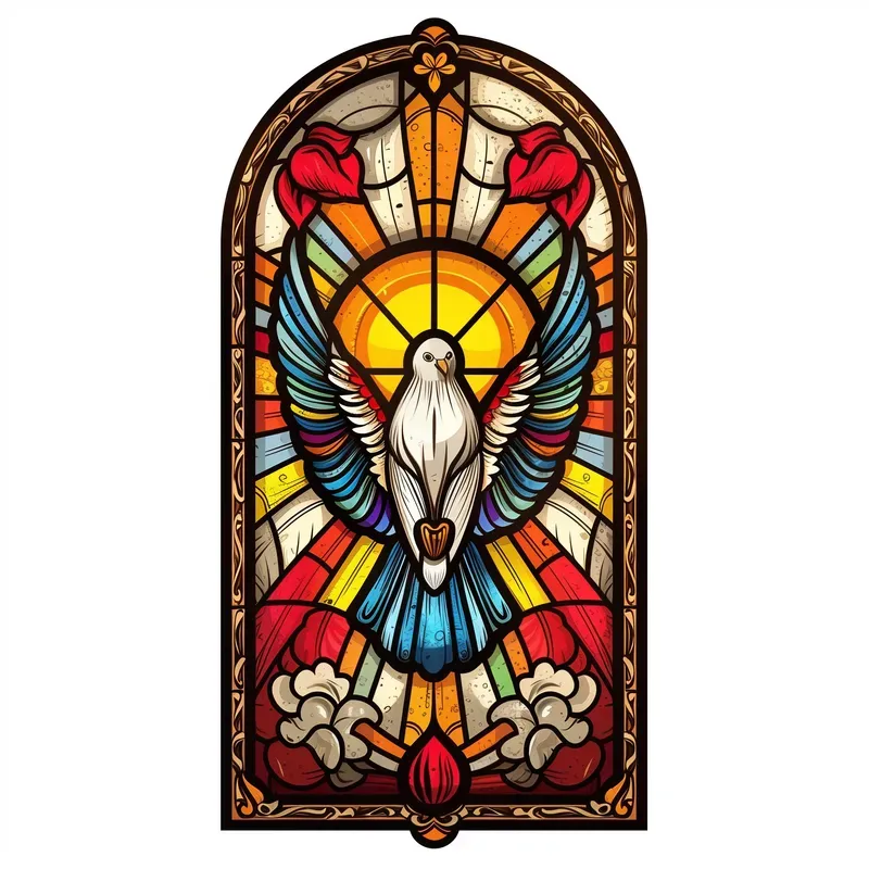 Luminous Catholic Stained Glass Stickers