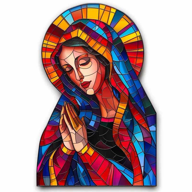Luminous Catholic Stained Glass Stickers