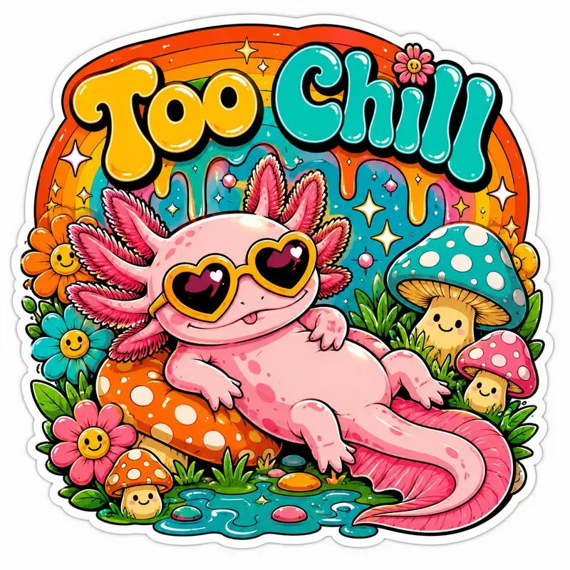 Retro Trippy Kawaii Sticker Packs