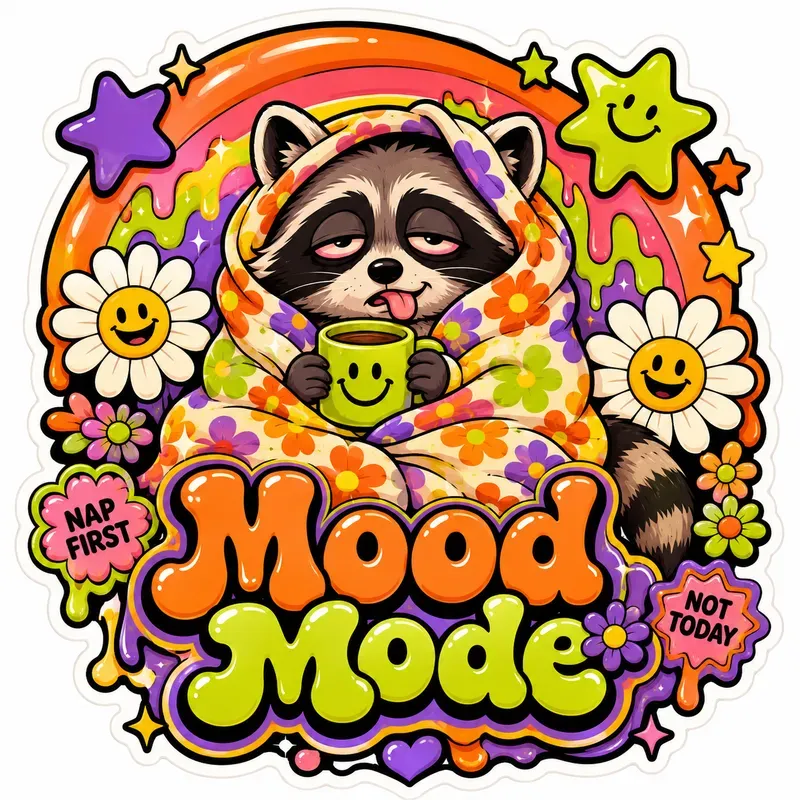 Retro Trippy Kawaii Sticker Packs