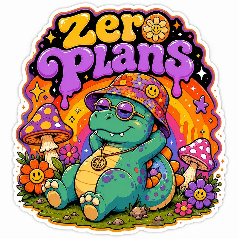 Retro Trippy Kawaii Sticker Packs