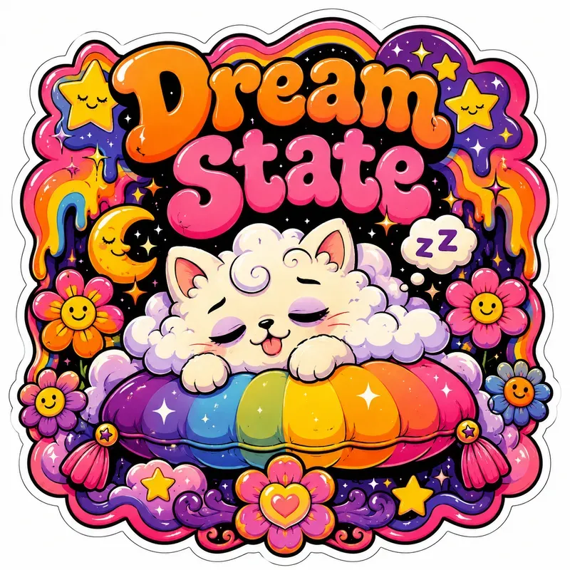 Retro Trippy Kawaii Sticker Packs