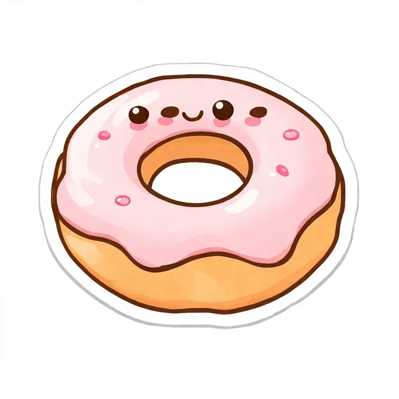 Kawaii Food Sticker Illustrations