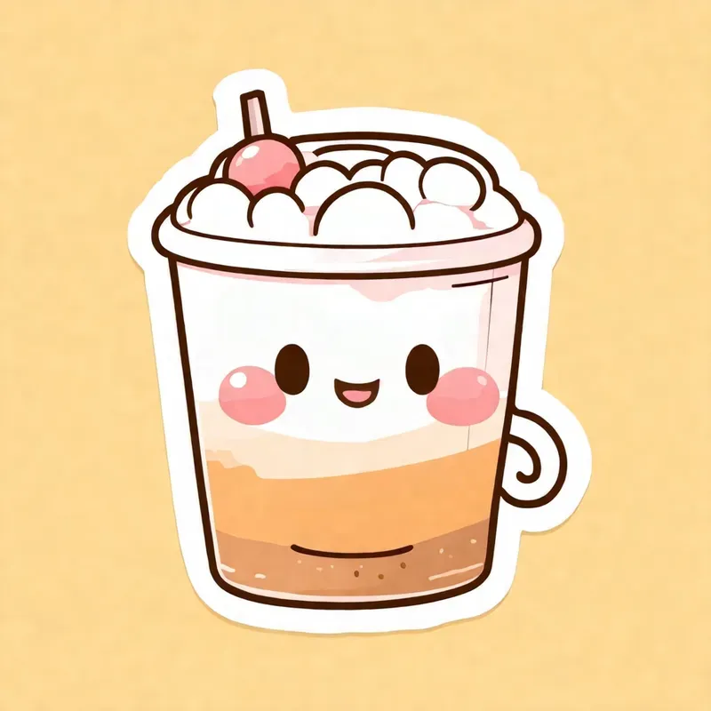 Kawaii Food Sticker Illustrations