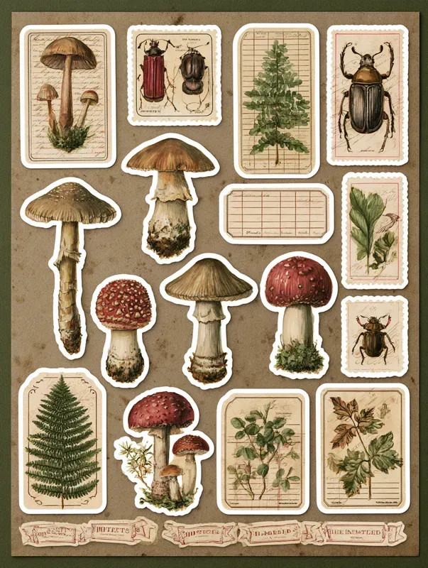 Diecut Naturalist Sticker Sheets