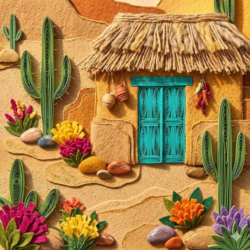 3D Fullframe Quilling Felt Reliefs