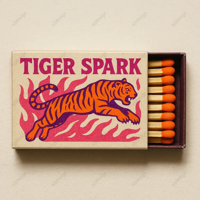 Custom Vintage Matchbox Label Style