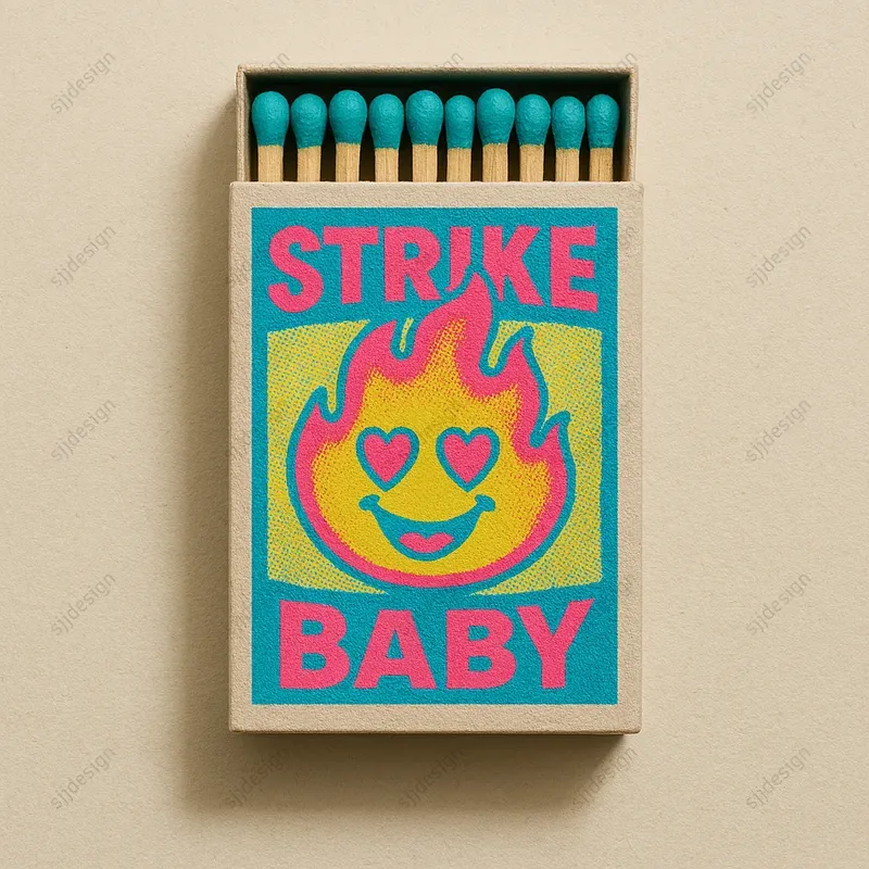 Custom Vintage Matchbox Label Style