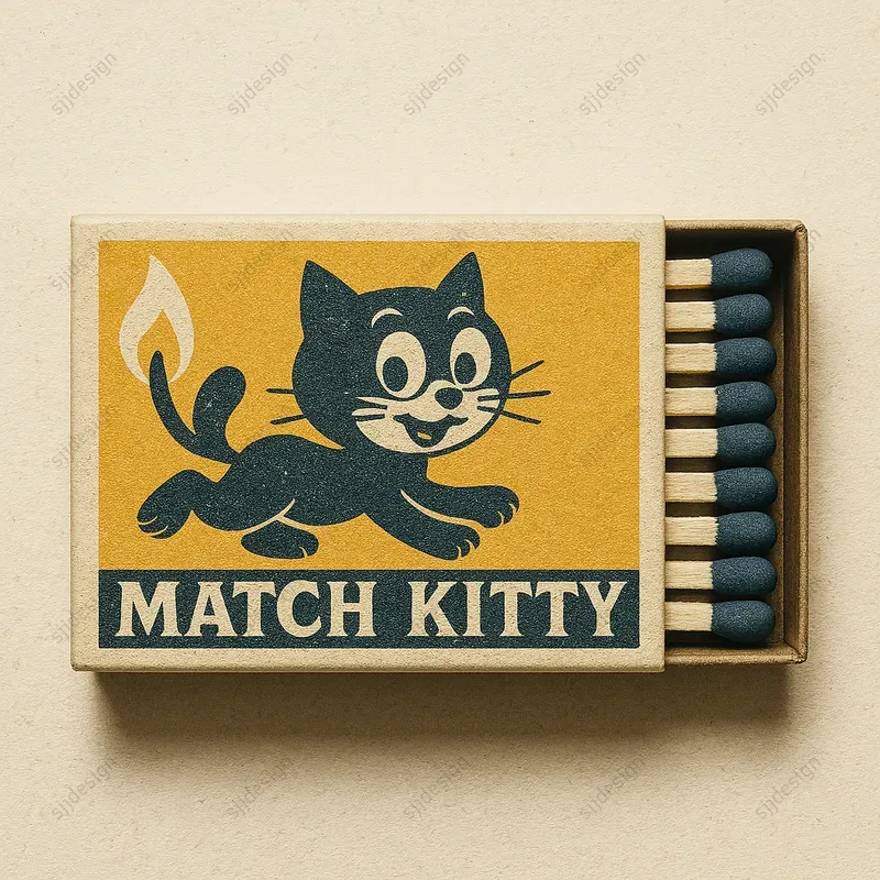 Custom Vintage Matchbox Label Style