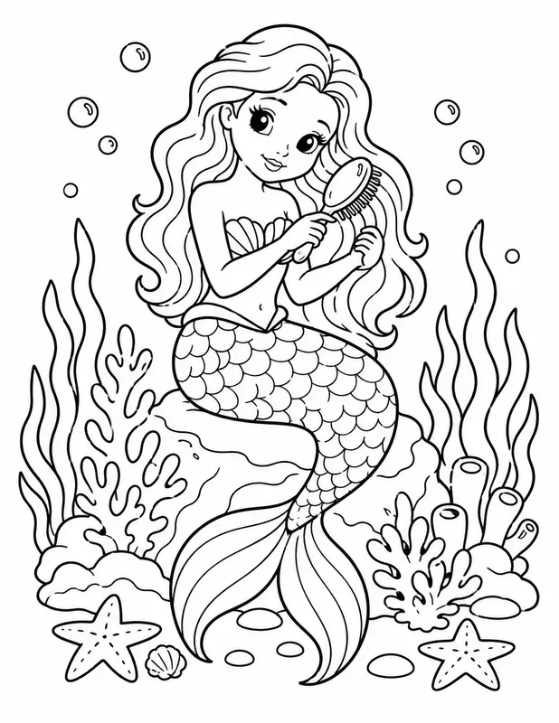 Coloring Book Page Line Art KDP Ready