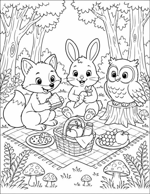 Coloring Book Page Line Art KDP Ready
