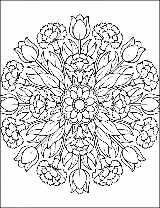 Coloring Book Page Line Art KDP Ready