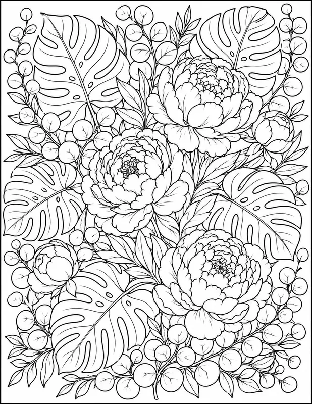 Coloring Book Page Line Art KDP Ready