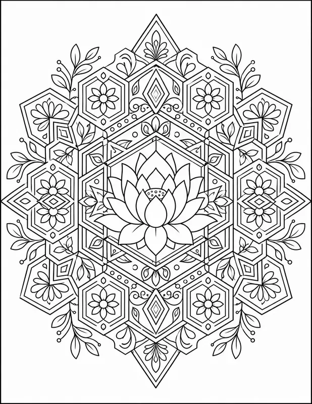 Coloring Book Page Line Art KDP Ready