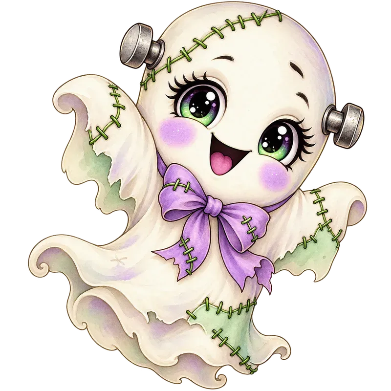 Whimsical Frankenstein Halloween Cliparts