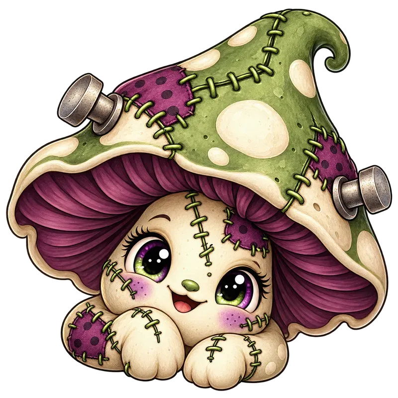 Whimsical Frankenstein Halloween Cliparts