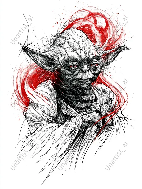 Star Wars Gothic Tattoo Line Art