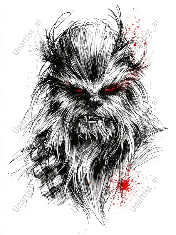 Star Wars Gothic Tattoo Line Art