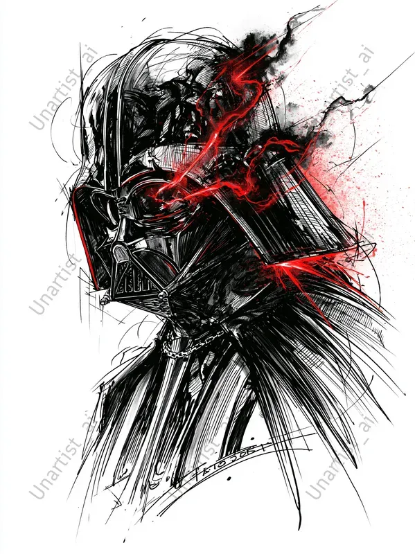 Star Wars Gothic Tattoo Line Art