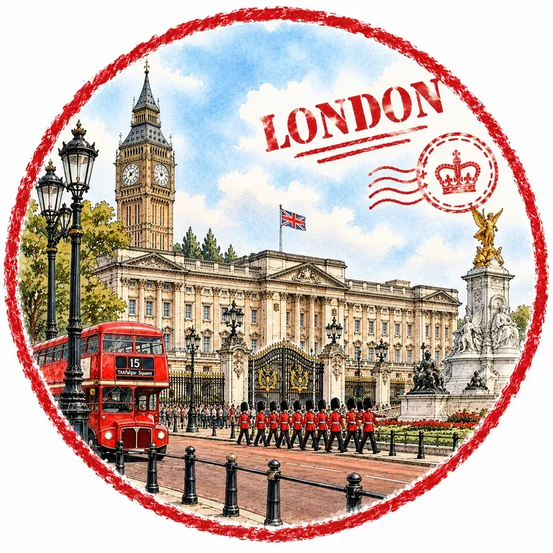 Stampstyle Illustrations Of Cities