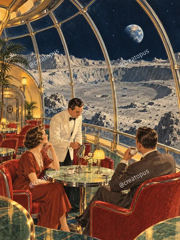 Retrofuturistic World Art Prints