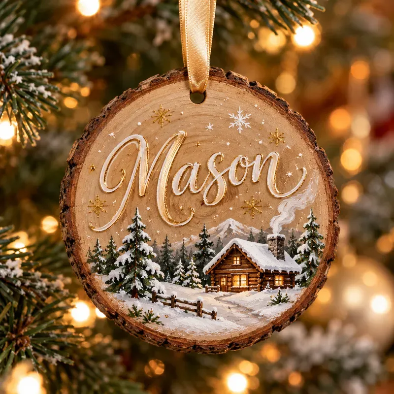Handpainted Name Ornament Photos