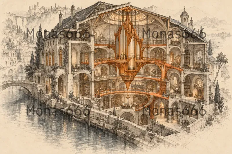 Imaginary Civic Venue Concept Art
