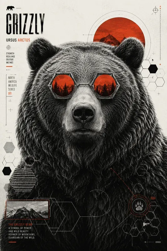 Graphic Wildlife Poster Art