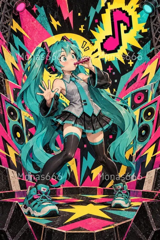 Psychedelic Akibapunk Concert Posters