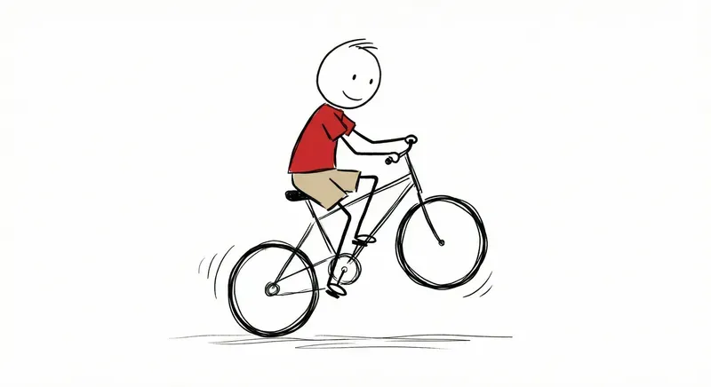 Whimsical Children Stick Figure Actions