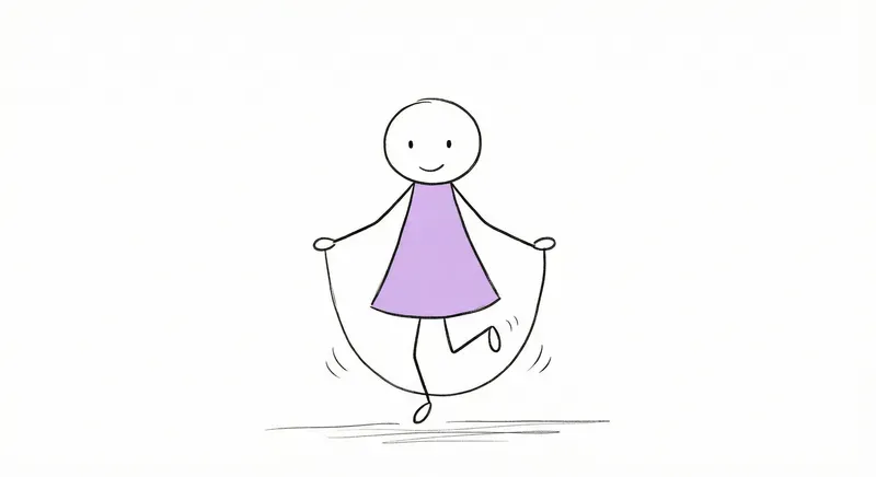 Whimsical Children Stick Figure Actions