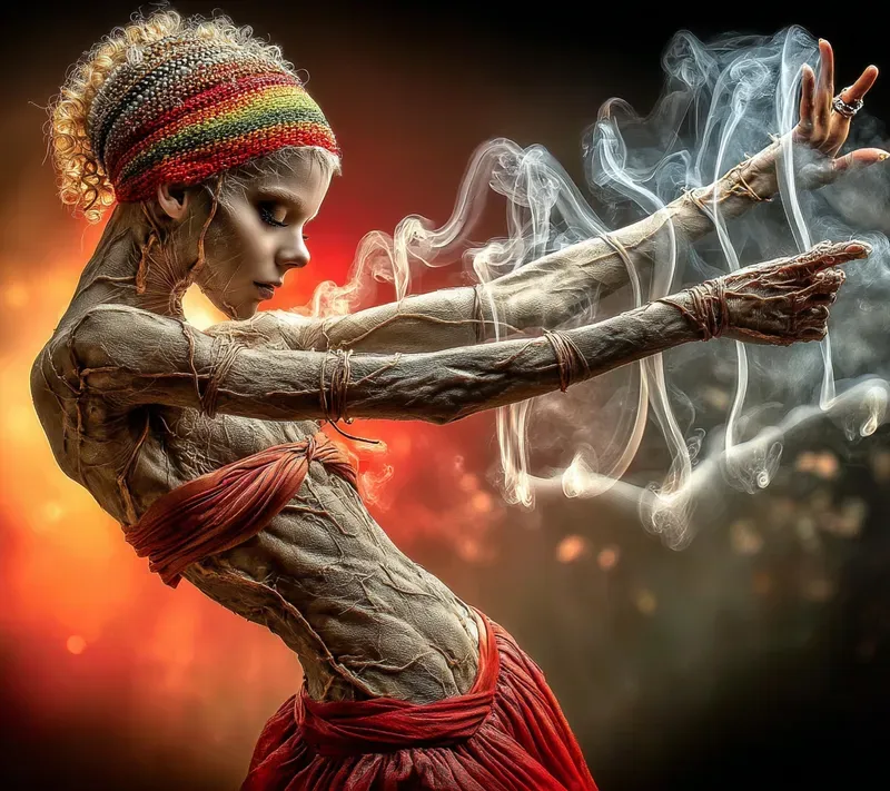 Mystical Gradient Smoke Art