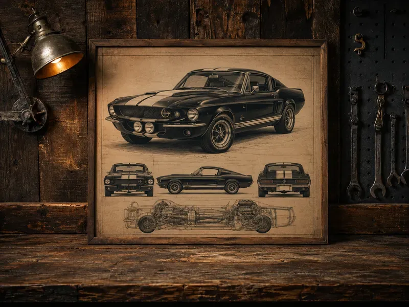 Vintage Garage Product Mockup Templates
