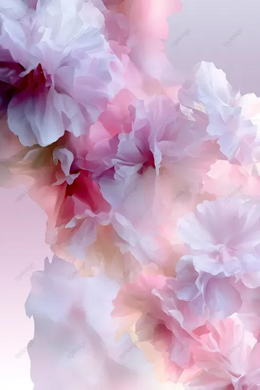 Translucent Floral Petal Art