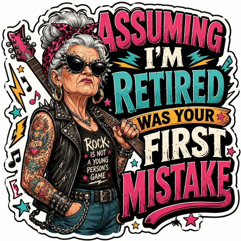 Retro Rebel Humor Sticker Bundle Designs