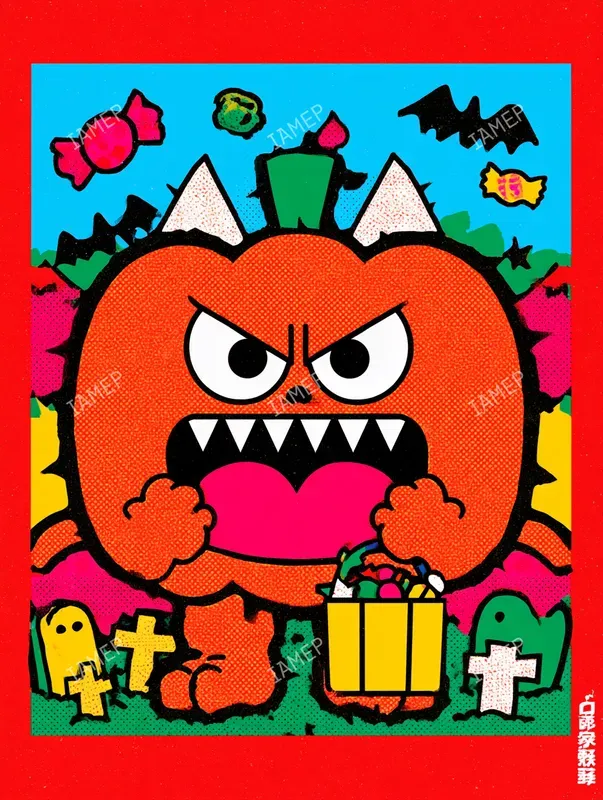 Cute Creepy Retro Mascot Posters