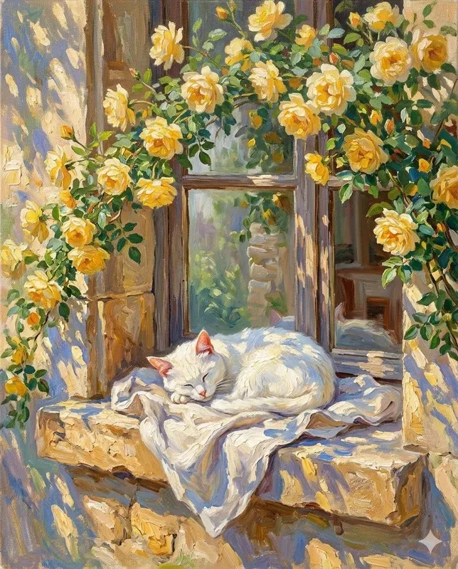 French Impressionist Garden Oil Art